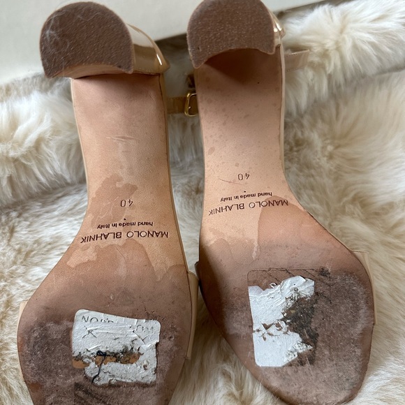 Manolo Blahnik nude heels 40 - Picture 2 of 4